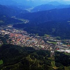 Flugwegposition um 11:54:41: Aufgenommen in der Nähe von Kapfenberg, Österreich in 1707 Meter
